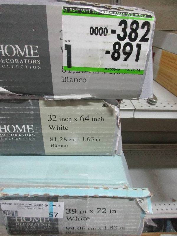 3 - 2.5 white blinds 32x64   32x64   39x72
