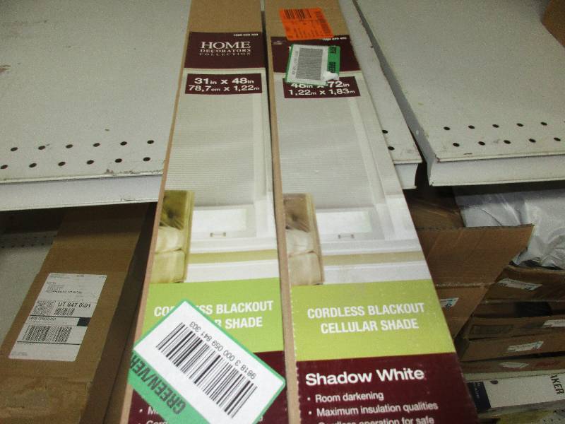 2 cordless blackout cellular shades 31x48   48x72