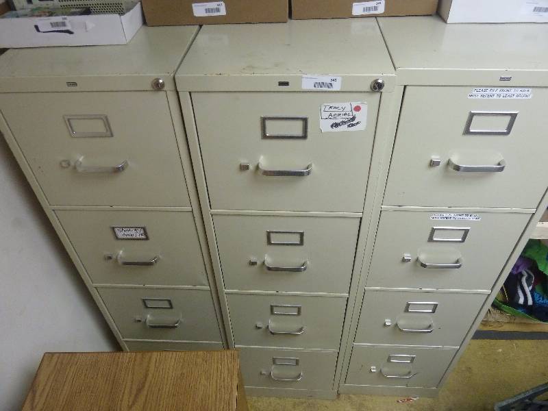 lot 345 image: Metal Filing Cabinets