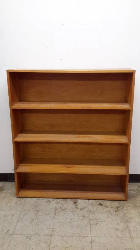 lot 85 image: Wooden bookcaseshelving
