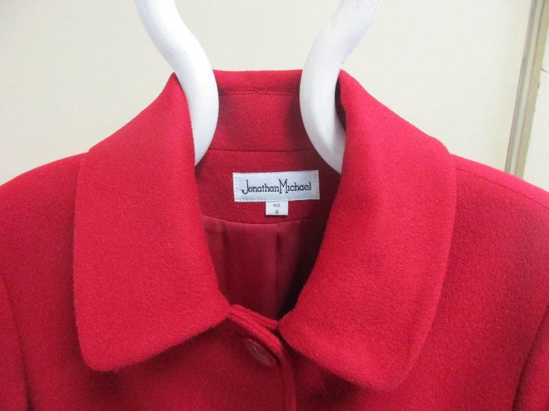 Jonathan Michael red wool jacket size 8