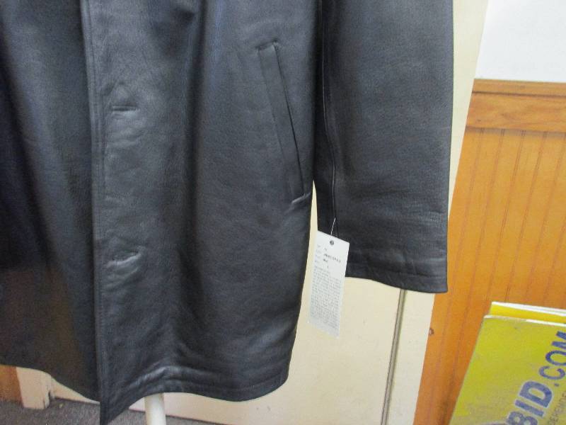 MENS Whet Blu leather jacket black dyed cowhide (large)