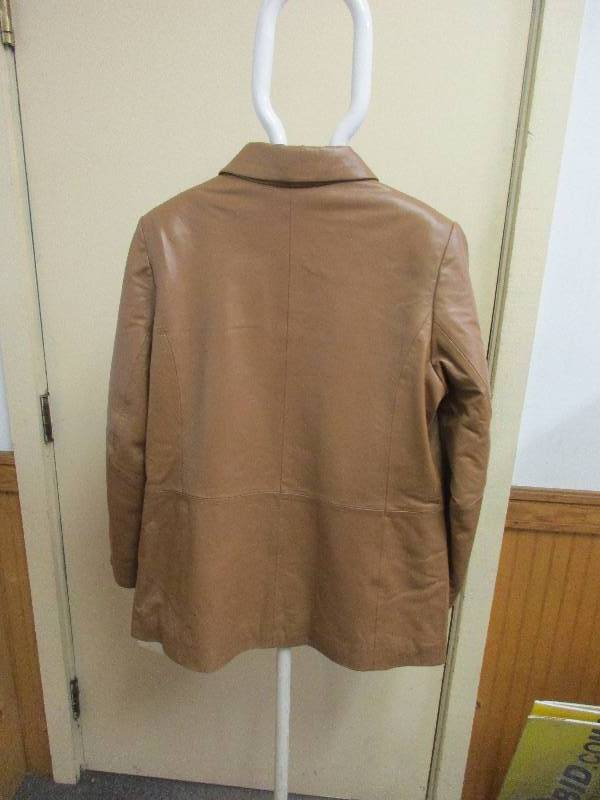 Excelled leather coat Tan dyed lam (large)