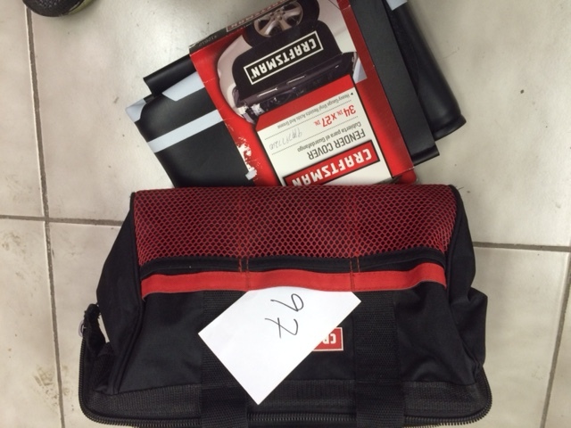 lot 97 image: Craftsman tool bag and Fender Cover