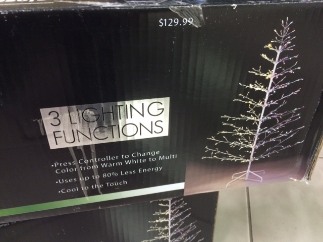 lot 101 image: 6 ft 310L LED Stick Tree- 2 units