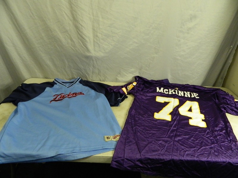 lot 39 image: Minnesota Twins and Minnesota Vikings Jerseys