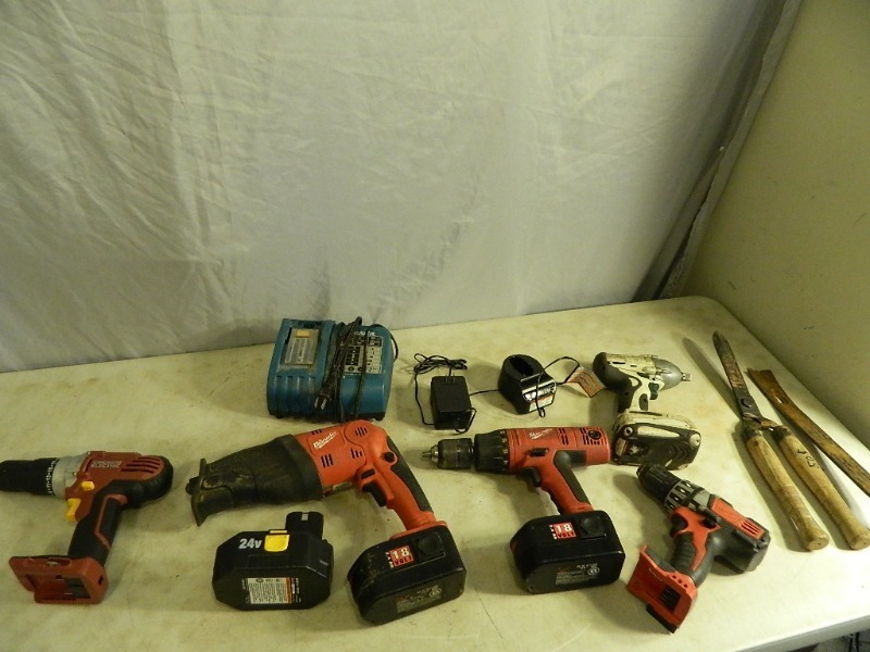 lot 103 image: Assorted Cordless Tools and Batteries