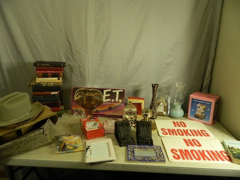 lot 153 image: Vintage Books, Old Hat, Vintage ET Game, Collectibles, and More