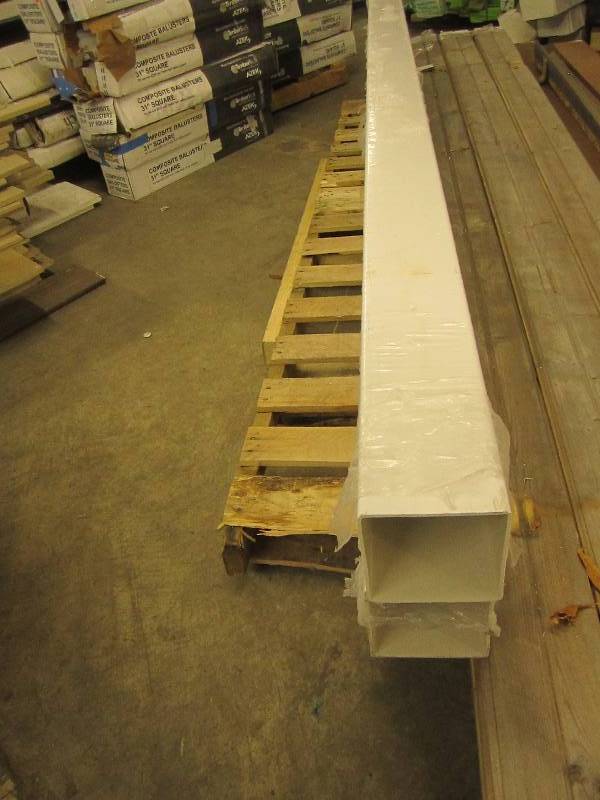 lot 8 image: lot of 3 white 9 foot x5x5 post c...