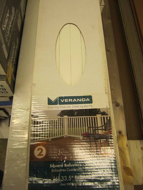 lot 12 image: lot of 12 square balusters white 6-...