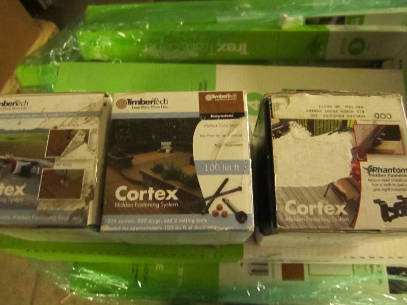 lot 20 image: 3 boxes cortex hidden fastners for ...