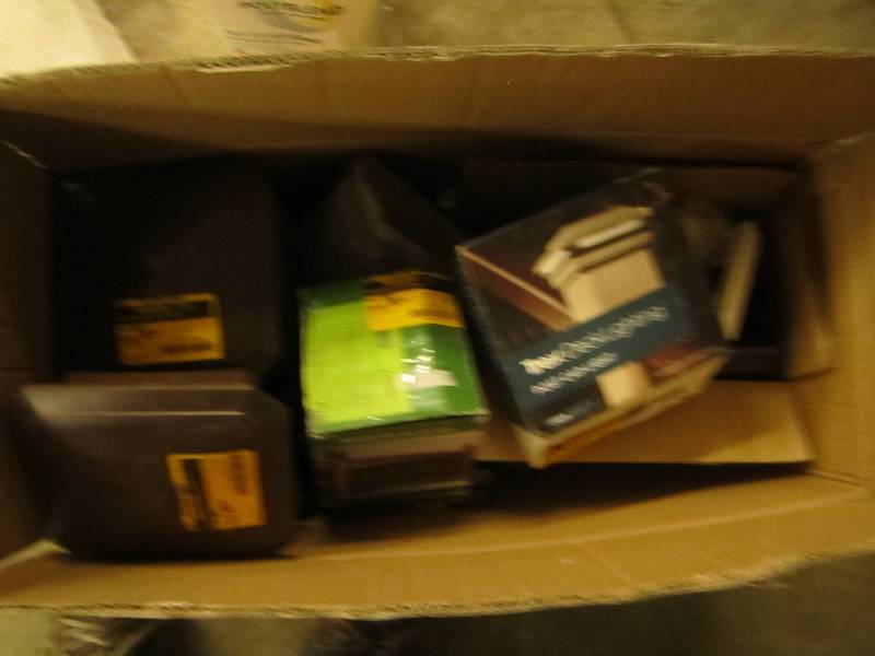 lot 22 image: box of post caps and lighting ...