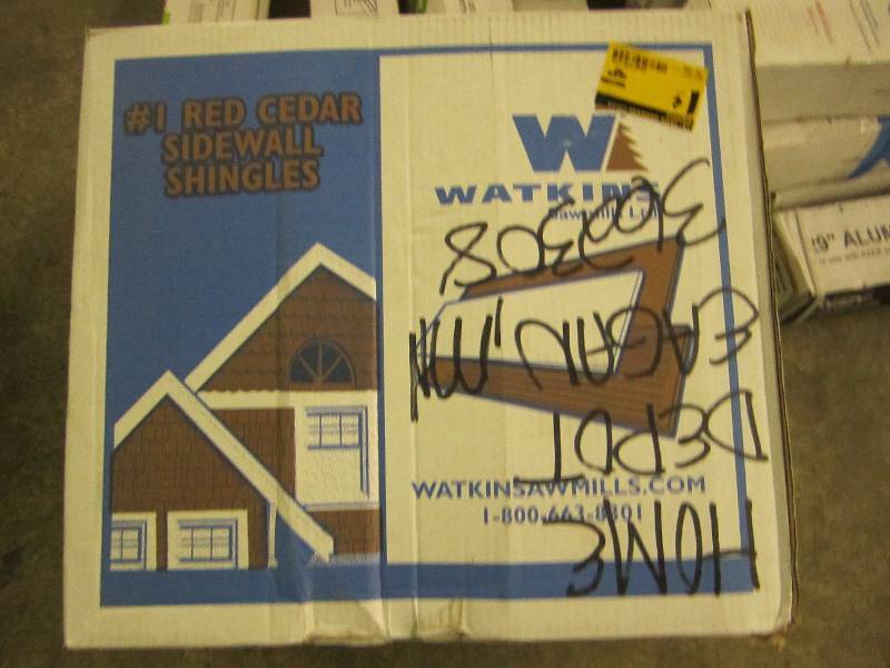lot 23 image: box of #1 red cedar sidwall shingle...