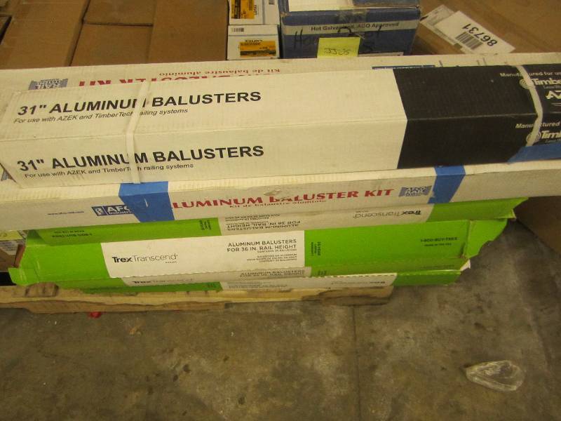 lot 24 image: 4 boxes of 36 trex aluminum balust...