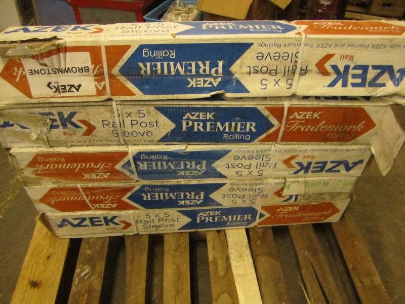 lot 27 image: lot of 5 aze 5x5 rail post ...
