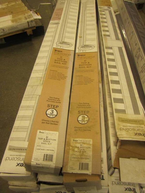 lot 32 image: 11 trex 6 foot topbottom rail kits...