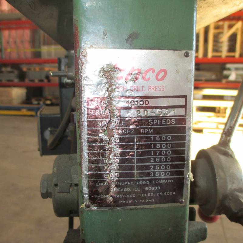 lot 19 image: Enco 40100 Drill Press