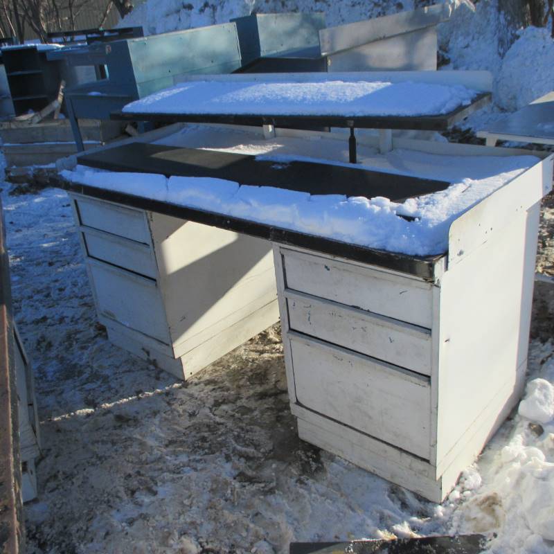 Shop Floor Desk w/Drawers Manufacturing Surplus KBID