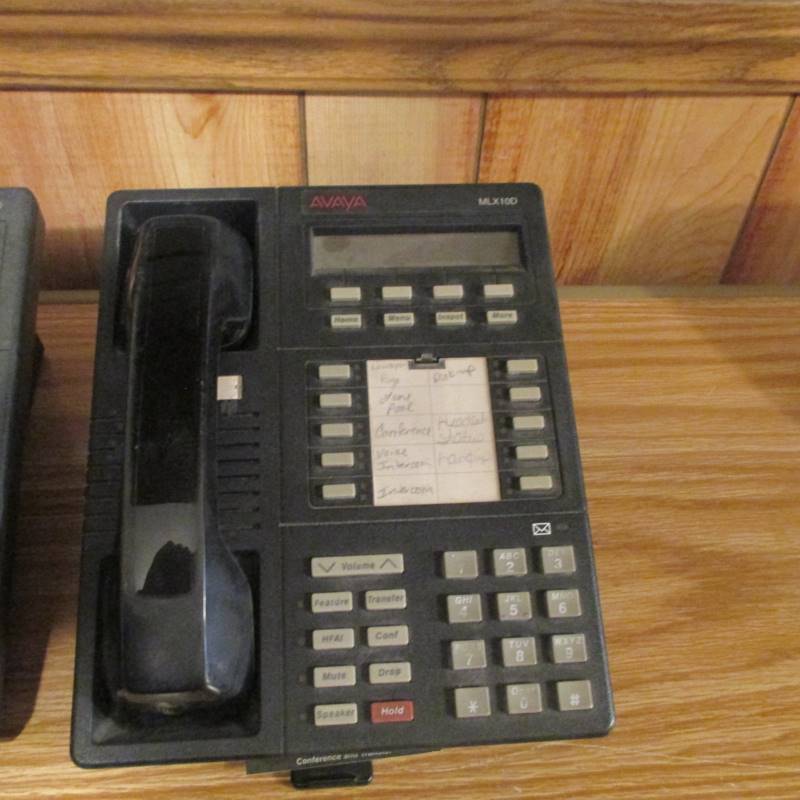 lot 40 image: (1) AT&TLucent Receptionist Workstation Phone (2) Avaya Full Feature Phone