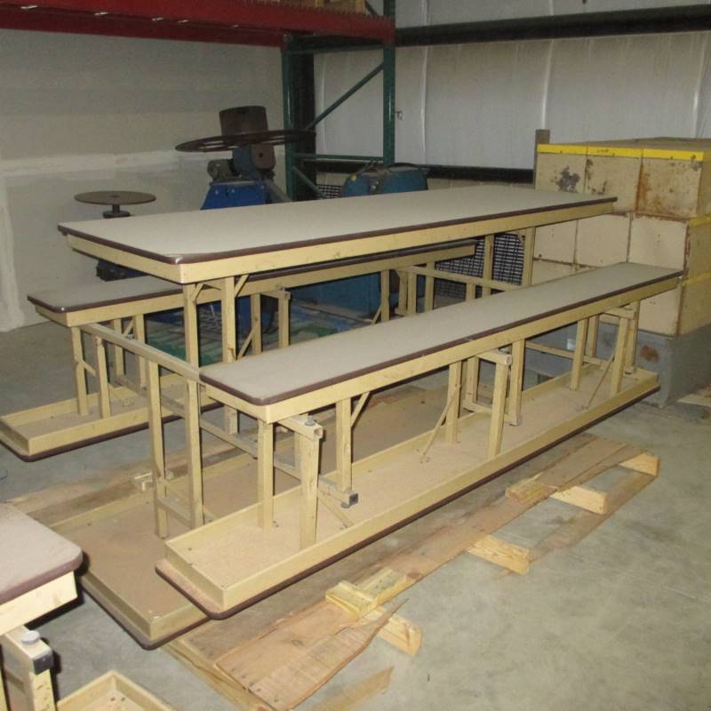lot 46 image: (2) 8 LunchroomPicnic Tables