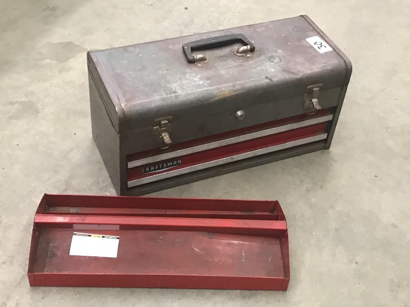 lot 30 image: Craftsman 2-Drawer Steel Toolbox ...