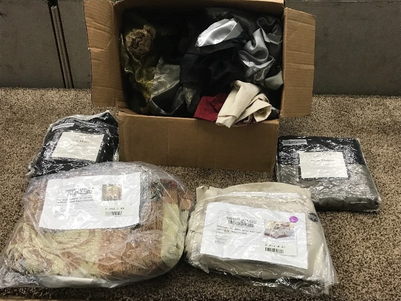 lot 78 image: Box Of Assorted New Sham Sets, Win...
