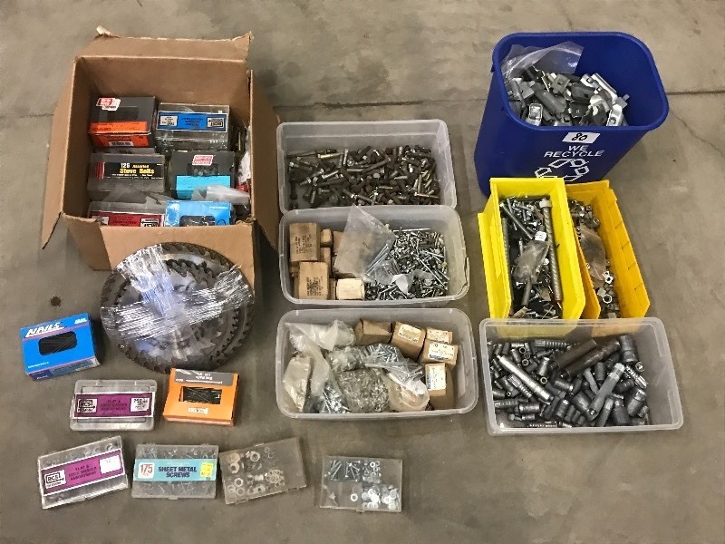 lot 80 image: Lot Of Assoerted Trays & Bins Of Ha...