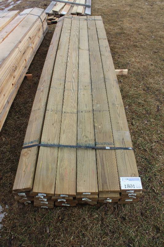 lot 1801 image: Lot of (30) 5.5x1.5x144in. EnviroDeck Preserved Wood Alkaline Copper Quaternary Pressure Treated Boards