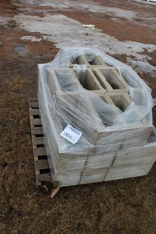 lot 1804 image: Lot of (16) 16x15x8in. Concrete Blocks