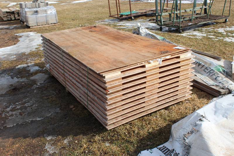 lot 1808 image: Lot of (11) 4x8ft. Fire Treated Plywood