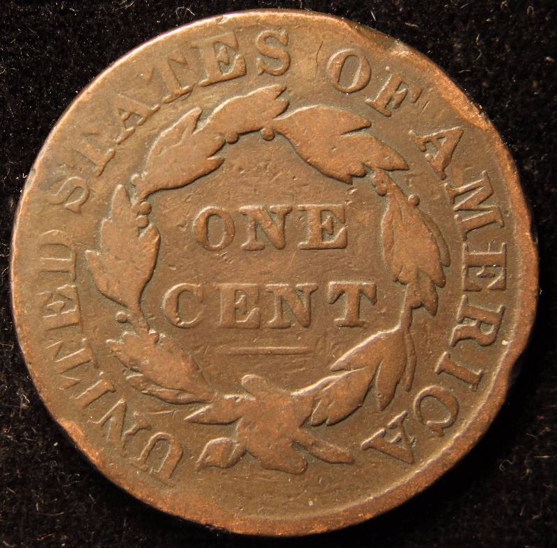1831 US CORONET HEAD LARGE CENT VG