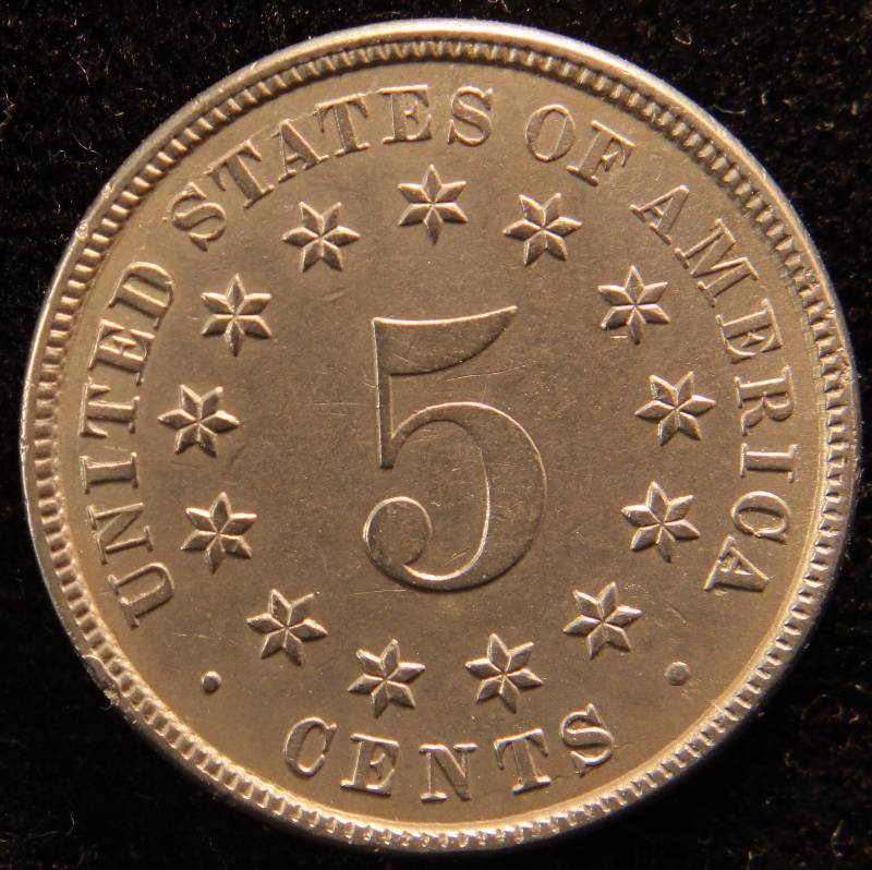 1882 US SHIELD NICKEL UNC.