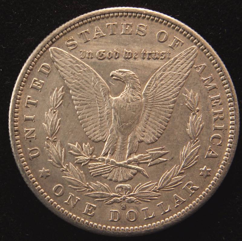 1880-S MORGAN SILVER DOLLAR AU58