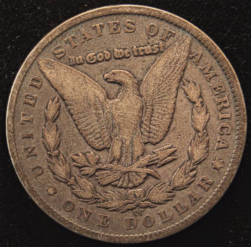 1890CC CARSON CITY MORGAN SILVER DOLLAR FINE