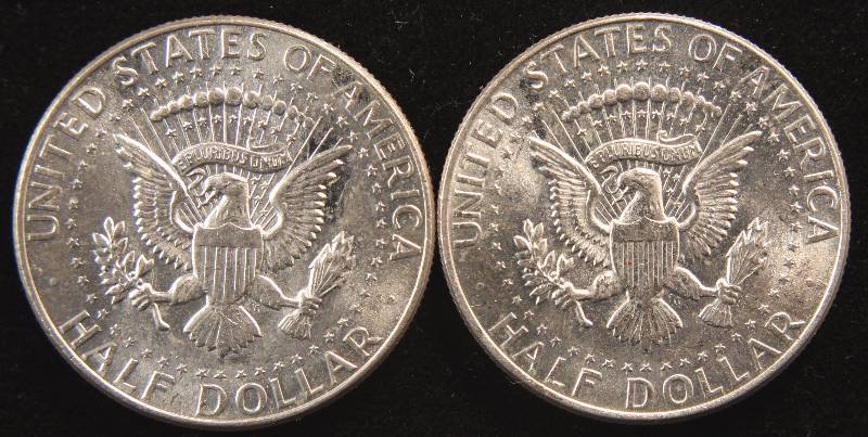 GROUP OF 2 1964 KENNEDY SILVER HALF DOLLARS