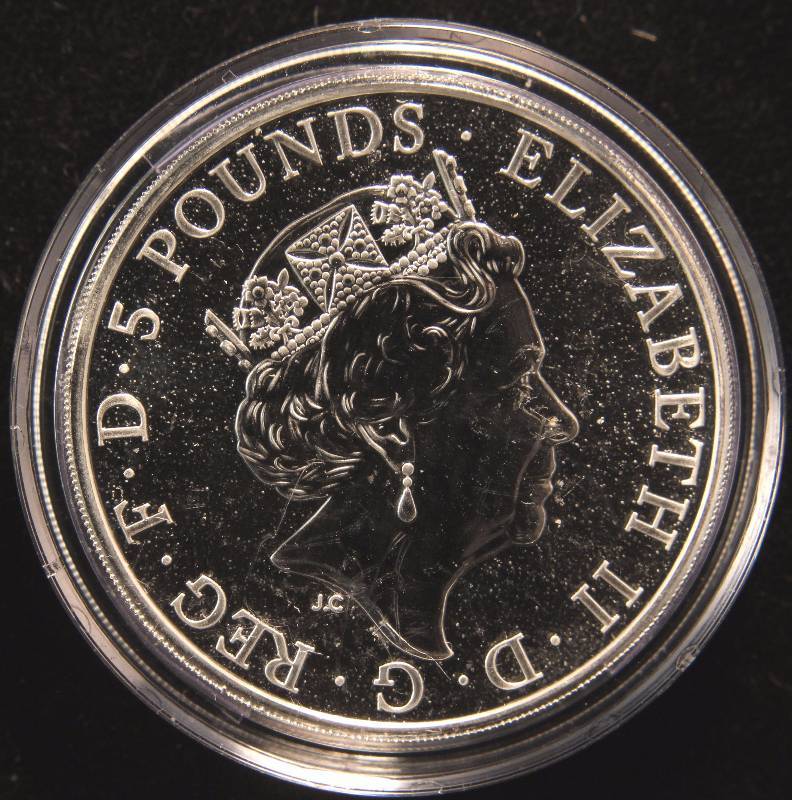 2017 GREAT BRITAIN 2 TROY OZ. .999 FINE SILVER QUEENS BEAST IN AIRTITE HOLDER