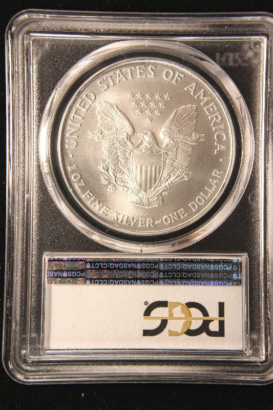 2007 AMERICAN SILVER EAGLE 1 TROY OZ. .999 FINE SILVER DOLLAR MS69 PCGS