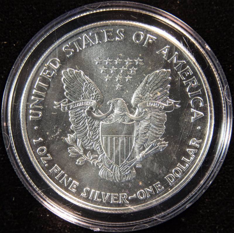 1999 COLORIZED AMERICAN SILVER EAGLE 1 TROY Oz. .999 FINE SILVER DOLLAR IN AIRTITE HOLDER