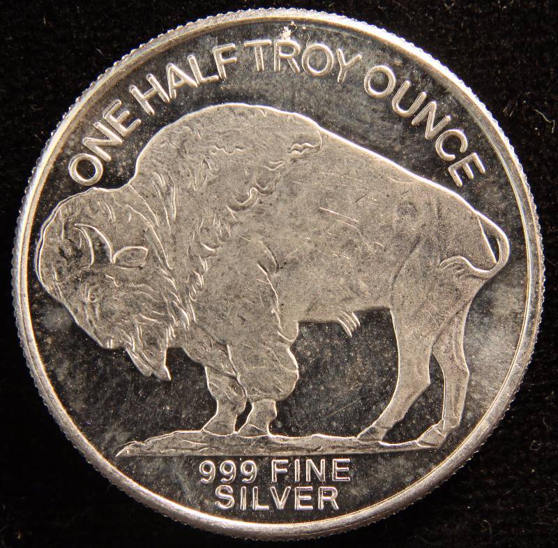 12 TROY OZ. .999 FINE SILVER INDIAN BUFFALO DESIGN