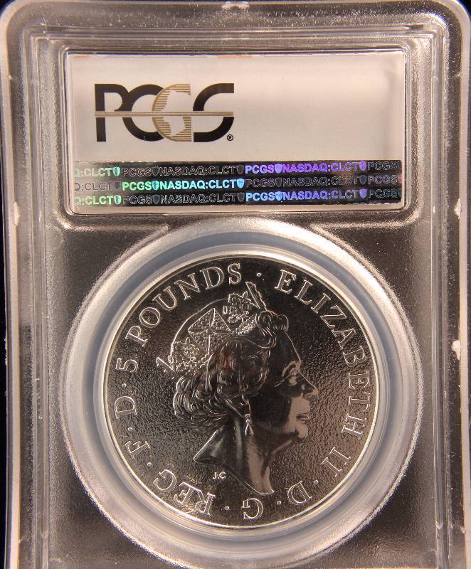 2016 GREAT BRITAIN 2 TROY OZ. .999 FINE SILVER QUEENS BEAST MS69 PCGS