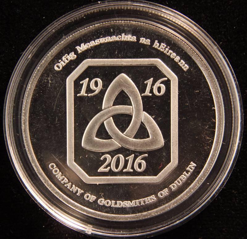 2016 IRELAND 1 TROY OZ. .999 FINE SILVER GOLDSMITHS OF DUBLIN IN AIRTITE