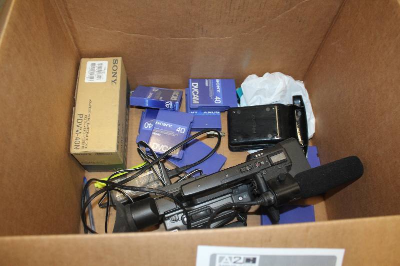 lot 1257 image: Box Lot of Sony Digital Camcorder w Accessories