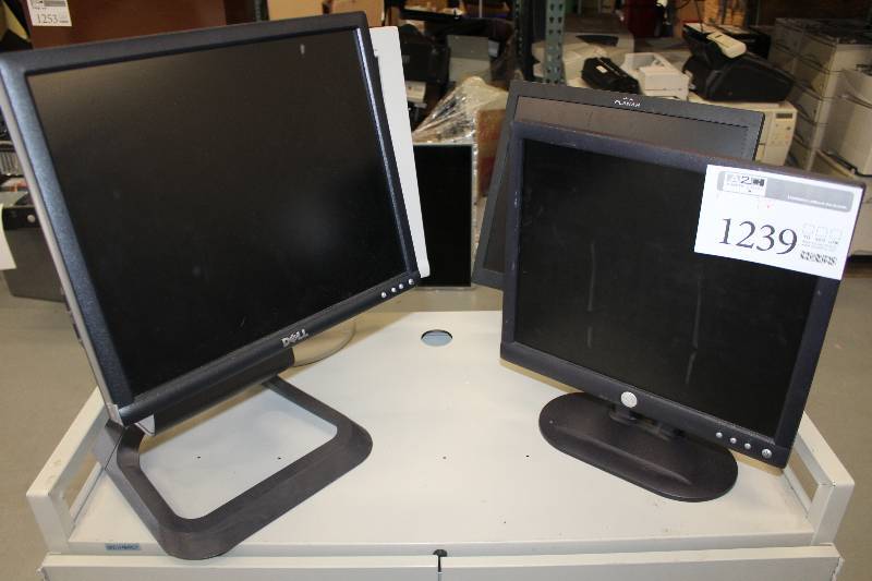 lot 1239 image: Lot of (4) Dell, NEC Computer Monitors
