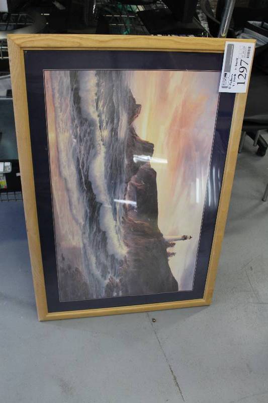 lot 1297 image: Lot of (4) Framed Wall Art