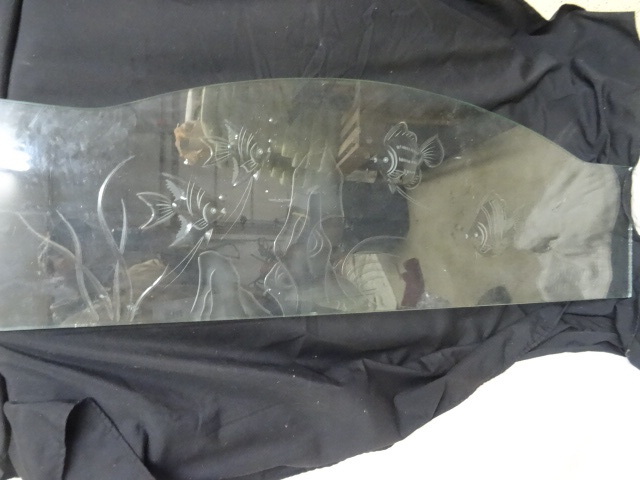 Etched glass designed to go on the ...