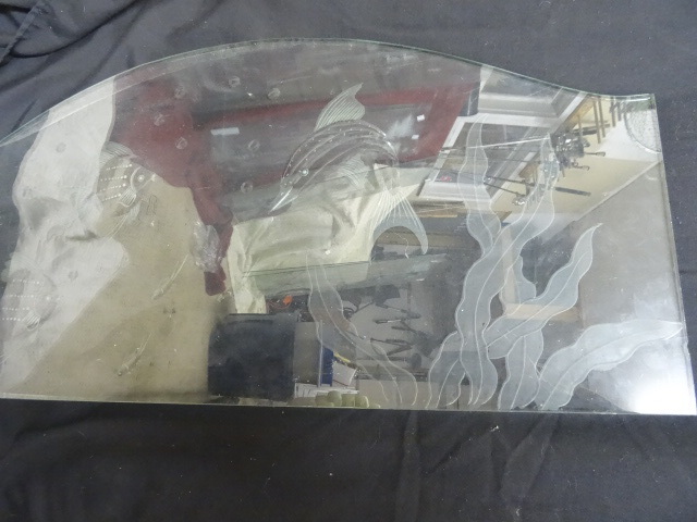 Etched glass designed to go on the ...