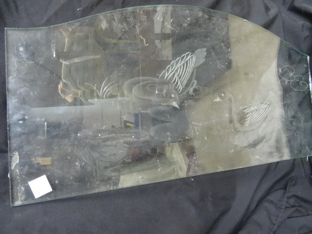 Etched glass designed to go on the ...