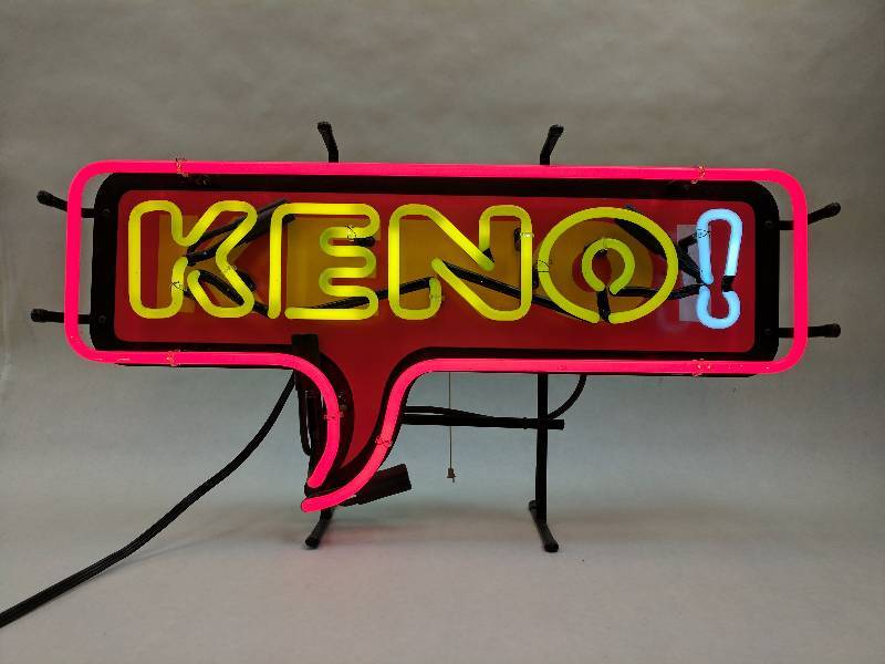 lot 1 image: Electric Neon Keno sign Sept 2005 Make- Works