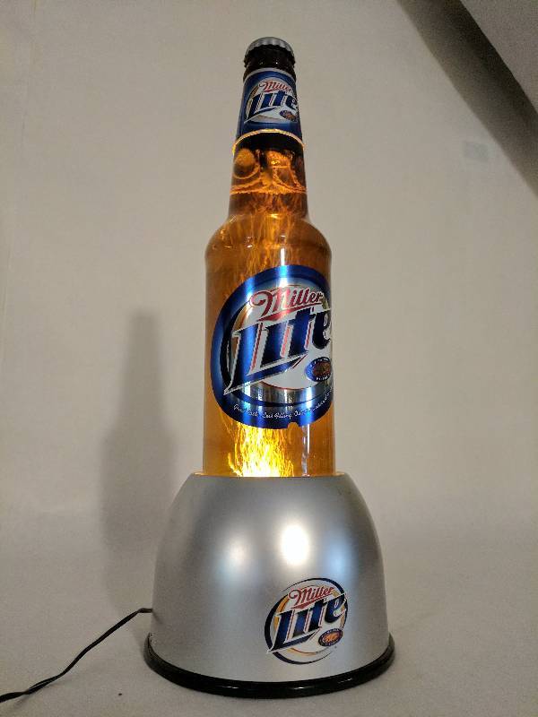Miller Lite Beer Bottle Bubbler Light Display 2007 By Tanaka Rabbit