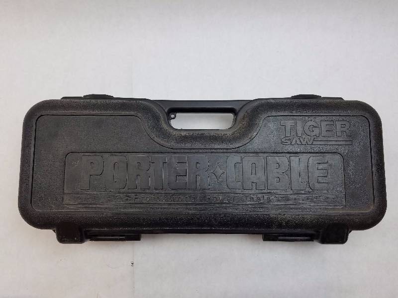lot 213 image: Porter Cable 737 All-Purpose Tiger Saw with 9in Ace Blade and Hard Carry Case GOOD WORKING CONDITION